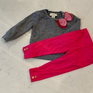 Kate spade grey and pink matching set, 12 months